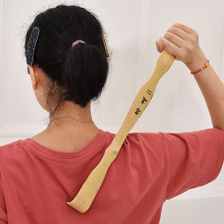 Back Scratcher, Bamboo Wood Back Scratcher Massager, 16.5" Long Self-Massager Provide Instant Relief from Itching, Good Practical and Novel Gifts for Friends and Family