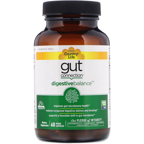 Gut Connection, Digestive Balance, 60 Vegan Capsules, Country Life