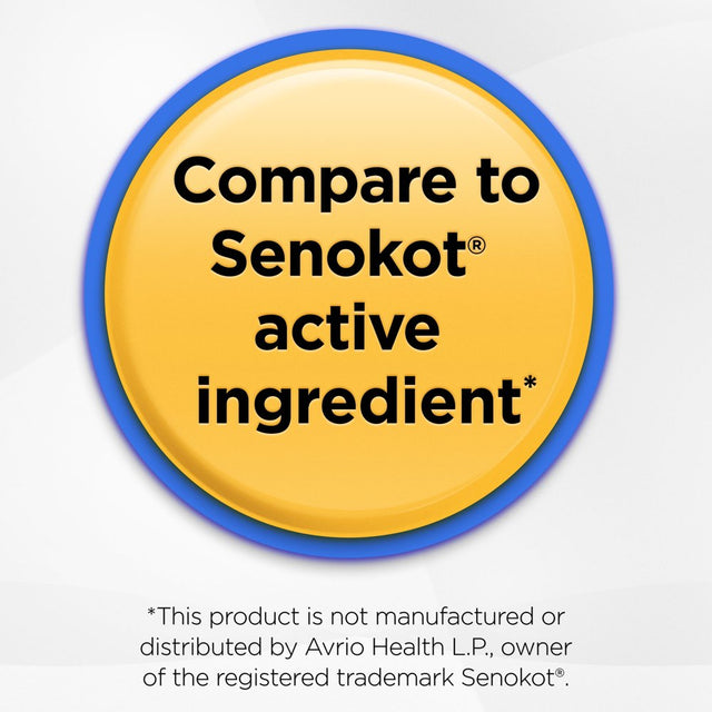 Equate Natural Vegetable Laxative, Sennosides Stimulant Stool Softener for Constipation, 100 Tablets