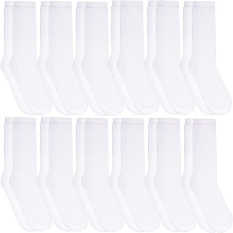 12 Pair of Yacht & Smith Diabetic Socks, Neuropathy Socks, Colored Diabetic Socks (9-11, White)