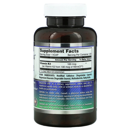 Amazing Nutrition, Vitamin K2, 100 Mcg, 120 Vcaps