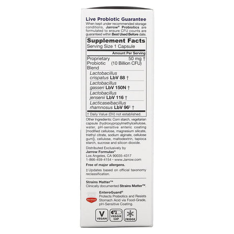 Jarro-Dophilus, Vaginal Probiotic, Women, 10 Billion, 30 Enteroguard Veggie Caps, Jarrow Formulas