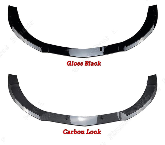 Front Bumper Splitter Lip Spoiler Diffuser Guard Body Kit Cover，Compatible for Benz CLA Class C117 CLA200 260 CLA45 AMG 2013-2015 (Color : Gloss Black)
