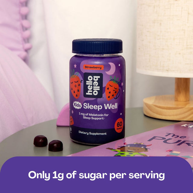 Hello Bello Kid'S Sleep Well, Strawberry Gummies with Melatonin for Sleep Support, 60Ct