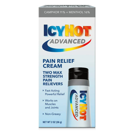 Icy Hot Advanced Muscle & Joint Pain Relief Cream with Menthol and Camphor, 2Oz