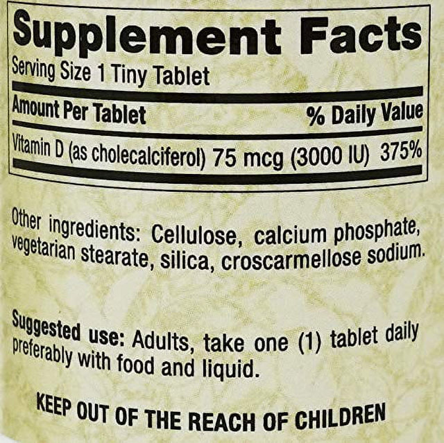 Freeda Kosher Vitamin D3 3000 IU - 250 Tablets