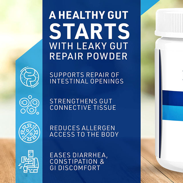 Leaky Gut Repair, Gut L Glutamine Powder, for Optimal Gut Health, Soothes Gut Issues like Bloating and IBS, Gluten-Free Gut Health Supplements for Women and Men, Mint Chocolate, 180 G - Liver Medic