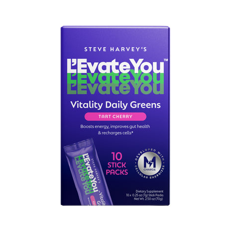 L'Evate You Vitality Daily Greens - Dietary Supplement - Tart Cherry - 10 Count