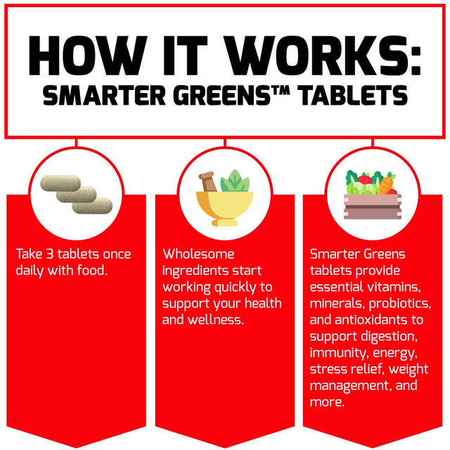 Force Factor Smarter Greens Tablets, Greens Superfood Supplement, 90 Tablets