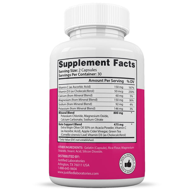 Ketology Keto ACV Pills 1275Mg Dietary Supplement 60 Capsules