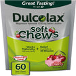 Dulcolax Soft Chews Saline Laxative Black Cherry Gentle Constipation Relief, Magnesium Hydroxide 1200Mg, 60Ct