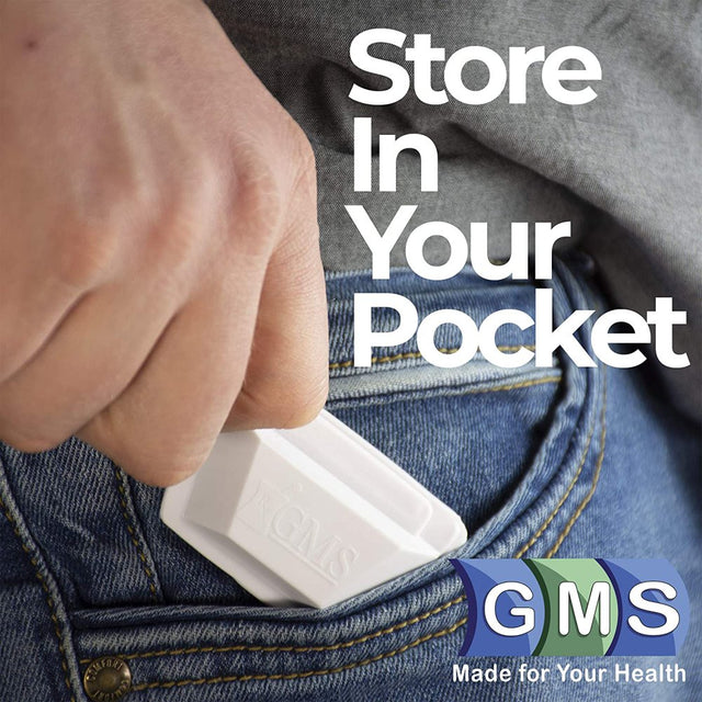 GMS Easy Squeeze Pocket Pill Pouch for Pills and Tablets, Great for Travel (White)