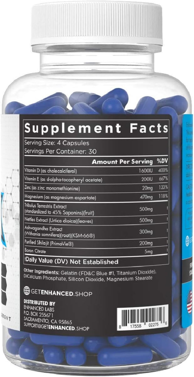 Labs - Blue Ox Testosterone Booster- Natural Testosterone Supplement for Increased Strength & Testosterone for Men (120 Capsules)