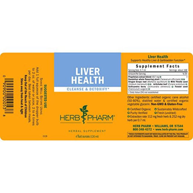 Herb Pharm - Liver Health Cleanse & Detoxify - 4 Fl. Oz.