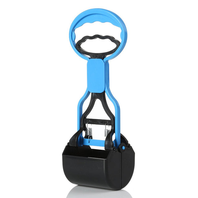 Black and Friday Deals Blueek Dog Cat Pet Pooper Scooper Jaw Poop Scoop Clean Pick up Waste Long Handle Blue