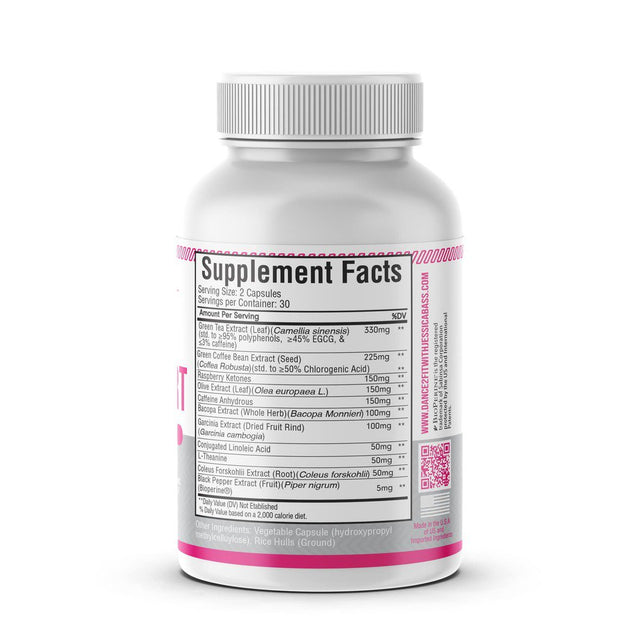 D2Fit (By Jessica Bass) Women’S 4 in 1 Kickstart Thermogenic Supplement, for Metabolism and Appetite Support with Green Tea Extract & Bioperine - 60 Capsules (1 Month)