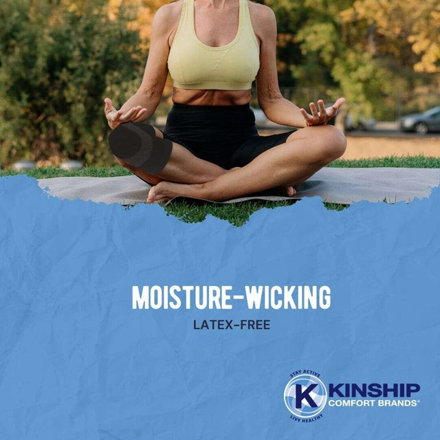 Kinship Comfort Brands Knee Brace Compression Support Sleeve for Meniscus Tear, Arthritis, Running, Joint Pain Relief & Injury Recovery | 2 Pack