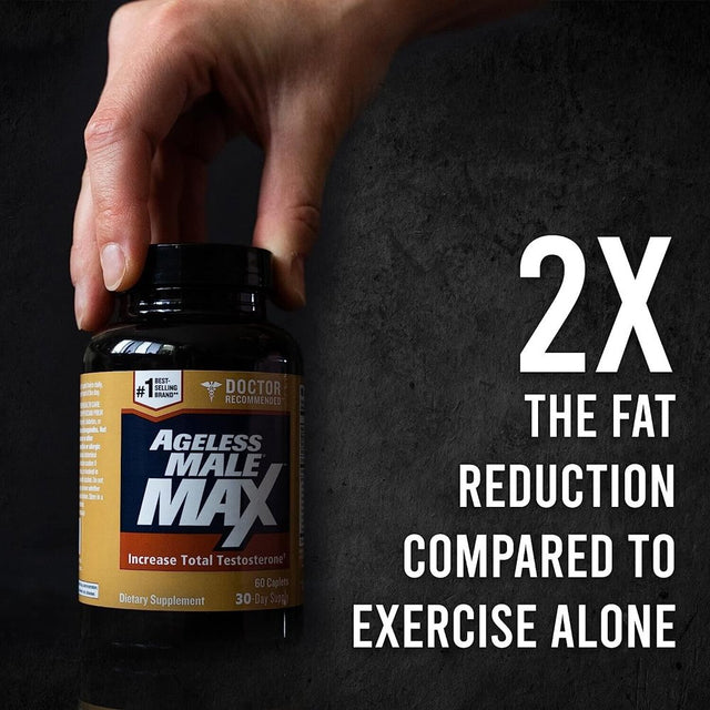 Ageless Male Max - Dietary Supplement for Men - Testosterone Booster - Stamina and Strength Booster - Enhances Muscles and Energy - 60 Caplets