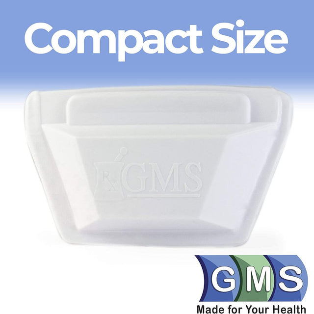 GMS Easy Squeeze Pocket Pill Pouch for Pills and Tablets, Great for Travel (White)