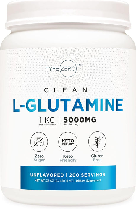 5X Strength L Glutamine Powder (5000Mg | 1KG) 6-Month Supply Pure L-Glutamine Supplement for Leaky Gut Health, Gastrointestinal Lining Support & Recovery for Women/Men - Vegan, Gluten Free, No Fillers
