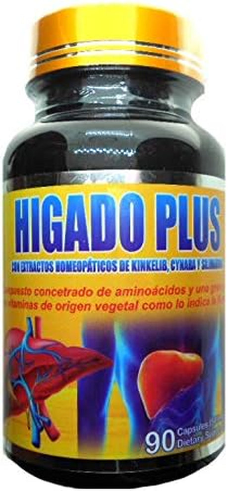 Higado plus Con Extractos Homeopáticos De Kinkelib, Cynaba Y Silimarina 90 Capsules