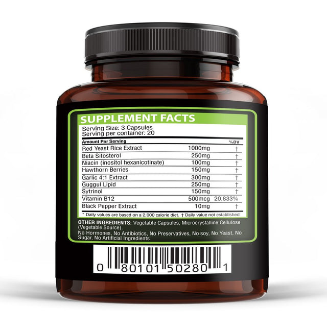 Golden Naturals Cholesterol Formula, for a Healthy Heart, 60 Ct