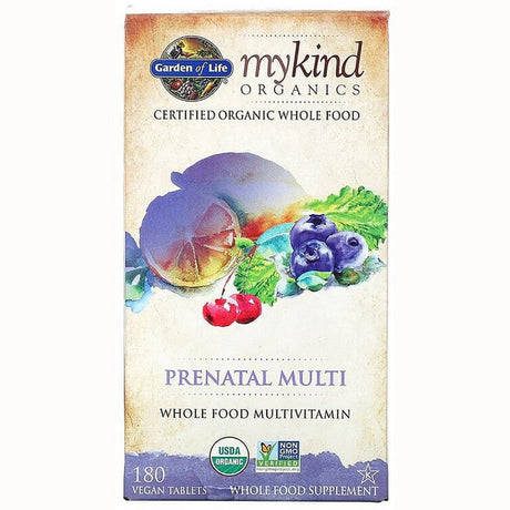 Garden of Life Mykind Organics Prenatal Multi, 180 Tablets