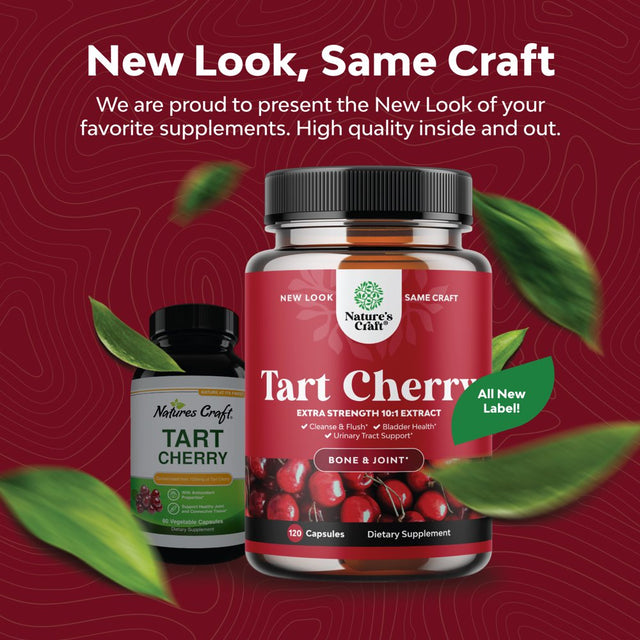 Advanced Tart Cherry Extract Capsules - Extra Strength 750Mg per Serving Equivalent Uric Acid Cleanse and Joint Support Supplement - Muscle Recovery Supplement for Uric Acid Support