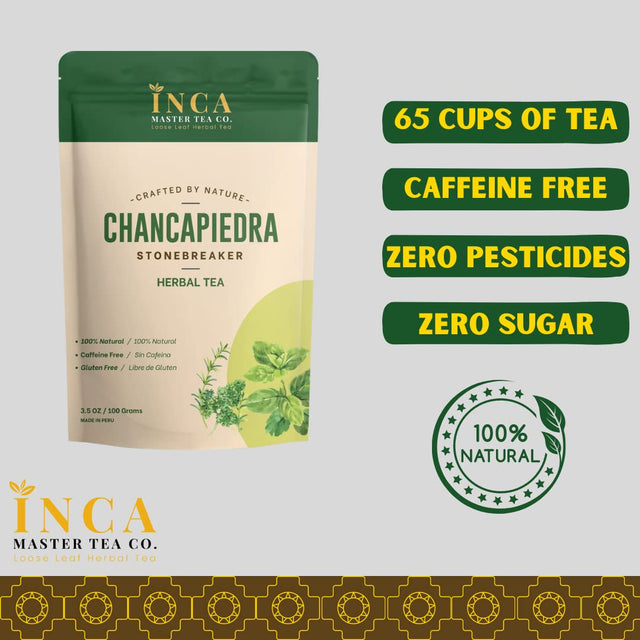 Inca Master Stone Breaker Chanca Piedra Tea - Kidney Stone Dissolver & Gallbladder Cleanse 100% Natural Organic Kidney Stone Breaker 100 Grams 3.5 Ounces