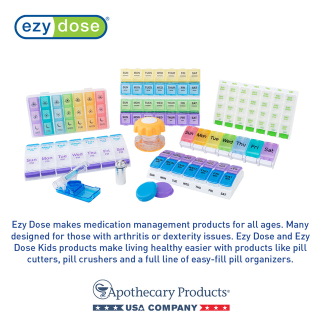 Ezy Dose Monthly (31-Day) Pill Organizer, Daily Compartments, plus Extra Compartment