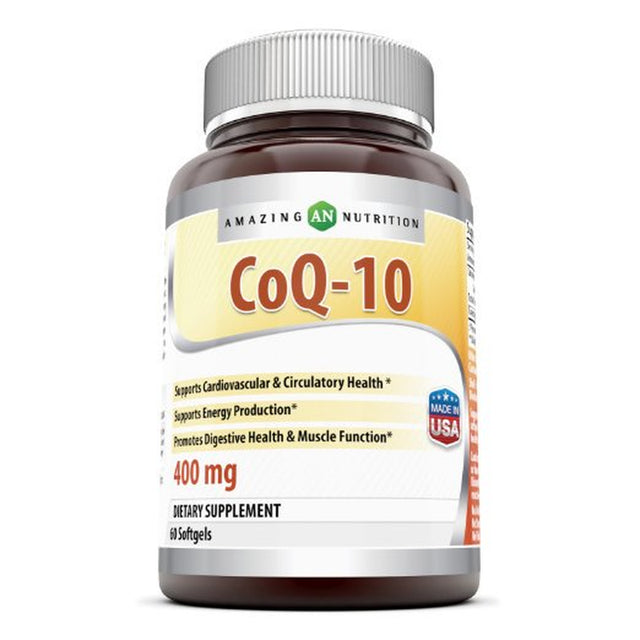 Amazing Nutrition Coq10 (Coenzyme Q10) - 400 Mg, 60 Softgels