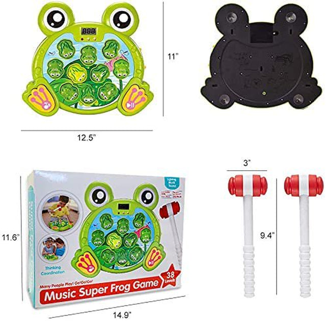 Gara Whack a Frog Game Pounding Toy with 2 Playing Modes - Educational Kids Toy for Toddler Game, Learning Preschool Toy for 3-Year Old Girls, Boys and Up