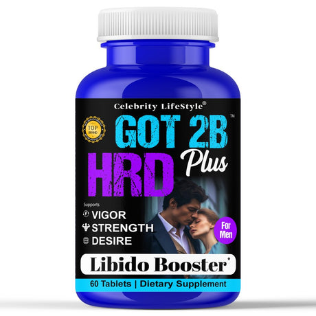 Got2Bhrd plus Premium Male Testosterone Booster, Boost Energy, Muscle Growth and Vitality 60 Tablets