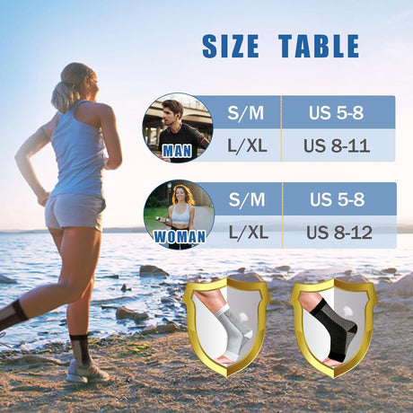 5Pairs Neuropathy Socks - Peripheral Neuritis Compression Sleeves for Nerve Damage Pain,Ankle Gout,Plantar Fasciitis Relief Brace (S/M,Red)