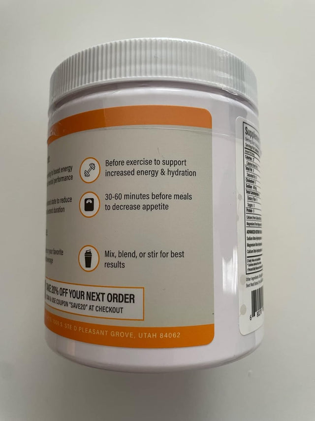 Ketond Exogenous Ketones Advanced Blend Drink Ketones for Rapid Weight Loss - Best Fuel for Energy, Mental Performance and Weight Loss - Citrus Mango (15 Servings)