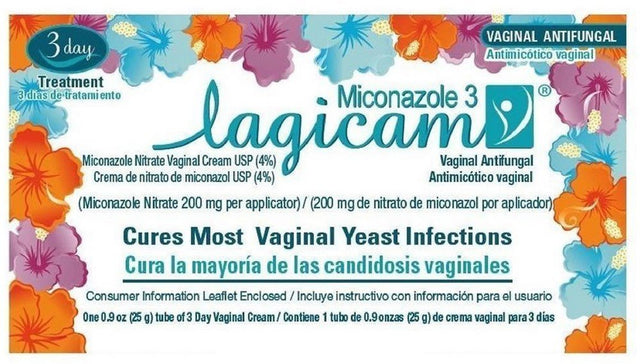 Lagicam Vaginal Yeast Infection Antifungal 3 Day Treatment Cream .9 Oz (Pack of 3)