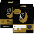 Always Zzzs Overnight Disposable Period Underwear for Women, Size L, Black Period Panties, Leakproof, 7 Count, Pack of 2 (14 Count Total)