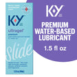 K-Y Ultragel Lube, Personal Lubricant, NEW Water-Based Formula, Safe for Anal Sex, Safe to Use with Latex Condoms, for Men, Women and Couples, Body Friendly 1.5 FL OZ