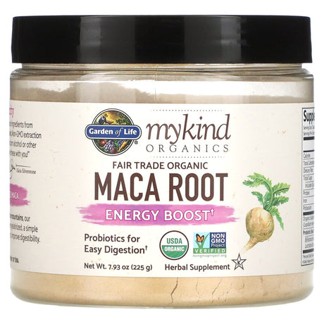 Garden of Life Mykind Organics, Fair Trade Organic Maca Root, Energy Boost, 7.93 Oz (225 G)