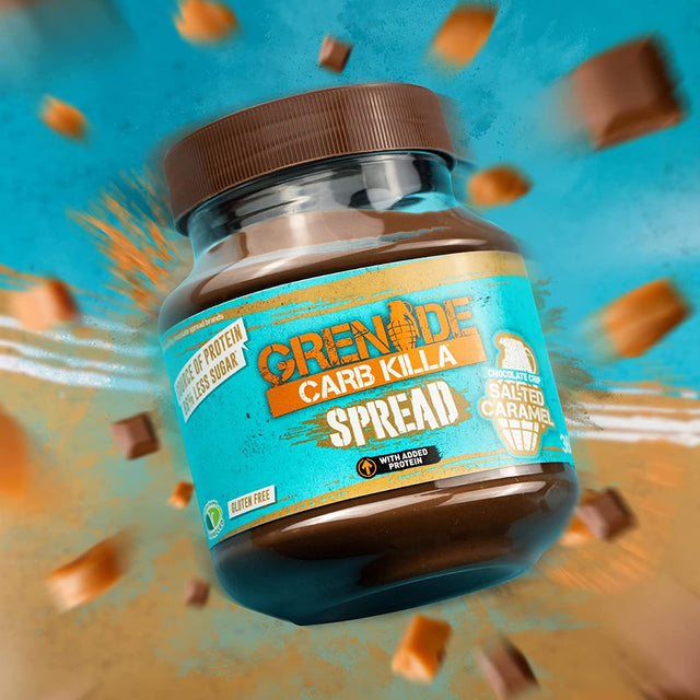 Grenade Carb Killa Protein Chocolate Spread, High Protein Low Sugar, Gluten Free No Stir, Chocolate Chip Salted Caramel, 12.7Oz
