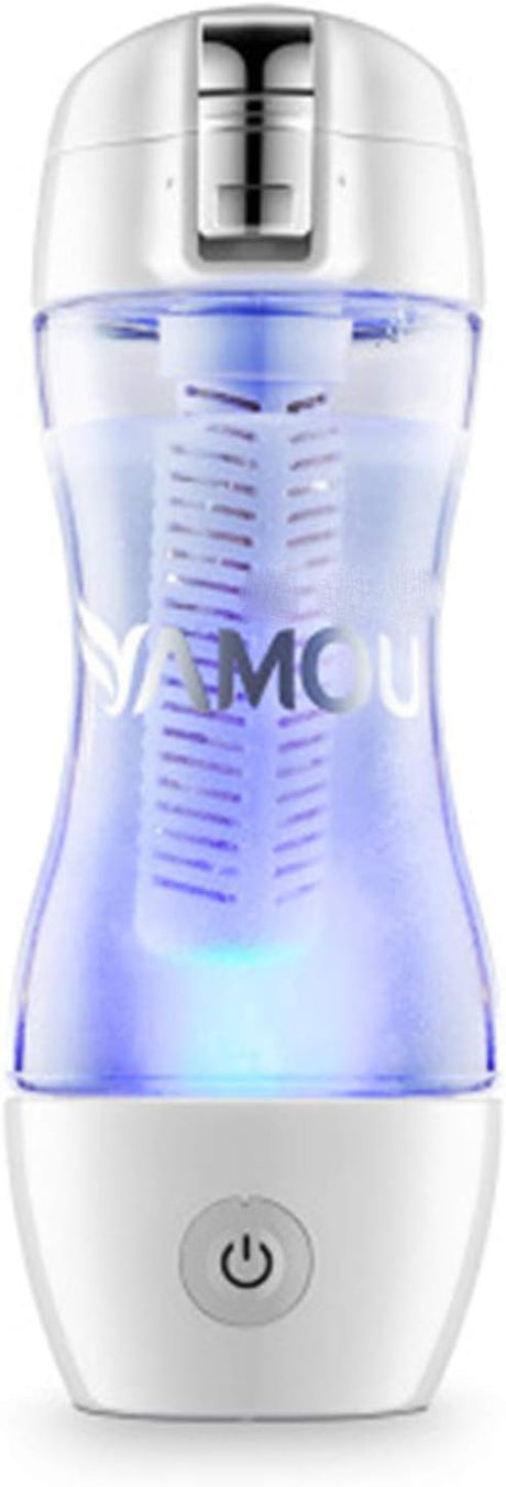 Portable 3 Minute Hydrogen-Rich Water Bottle Rechargeable High Concentration Hydrogen Generator with Filter Element Alkaline Water Generator, 350Ml