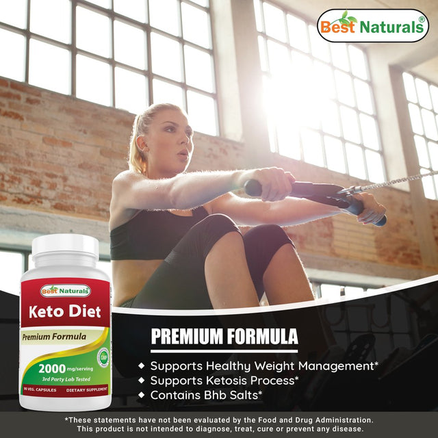 3 Pack Best Naturals Keto Diet Pills 2000 Mg 90 Vegetarian Capsules | Exogenous Ketones BHB Supplement