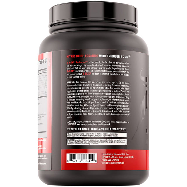 BNOX Androrush Preworkout Nitric Oxide Formula Tropics (65 Servings)