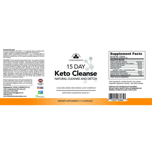 Keto Cleanse and Detox 15 Day Capsule (2 Bottles)