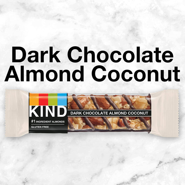 KIND Bars, Dark Chocolate Almond & Coconut, Healthy Snacks, Gluten Free, 24 Count