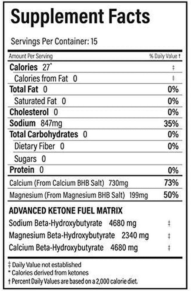 Ketond Exogenous Ketones Advanced Blend Drink Ketones for Rapid Weight Loss - Best Fuel for Energy, Mental Performance and Weight Loss - Summer Peach (15 Servings)