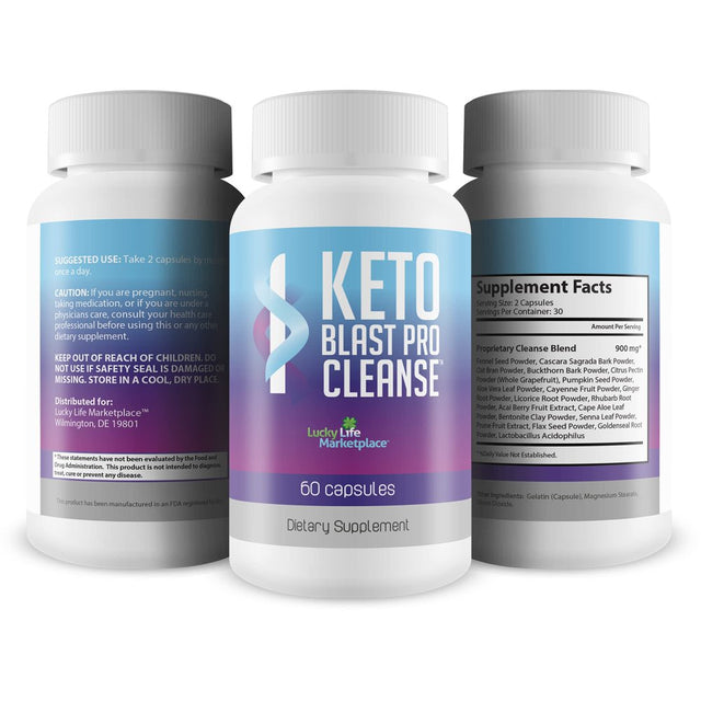 Keto Blast Pro Cleanse - Keto Friendly Keto Cleanse - Natural Probiotic & Cleanse - Support Full Body Cleansing & Waste Removal - Gut Cleanse - Colon Cleanse - Detox Cleanse