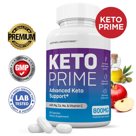 Keto Prime Max 1200MG Pills Includes Apple Cider Vinegar Gobhb Strong Exogenous Ketones Advanced Ketogenic Supplement Ketosis Support for Men Women 60 Capsules