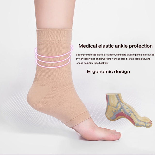HGYCPP Ankle Compression Sleeve Open Toe Compression Socks for Swelling Plantar Fasciitis Sprain Neuropathy Foot Brace Support