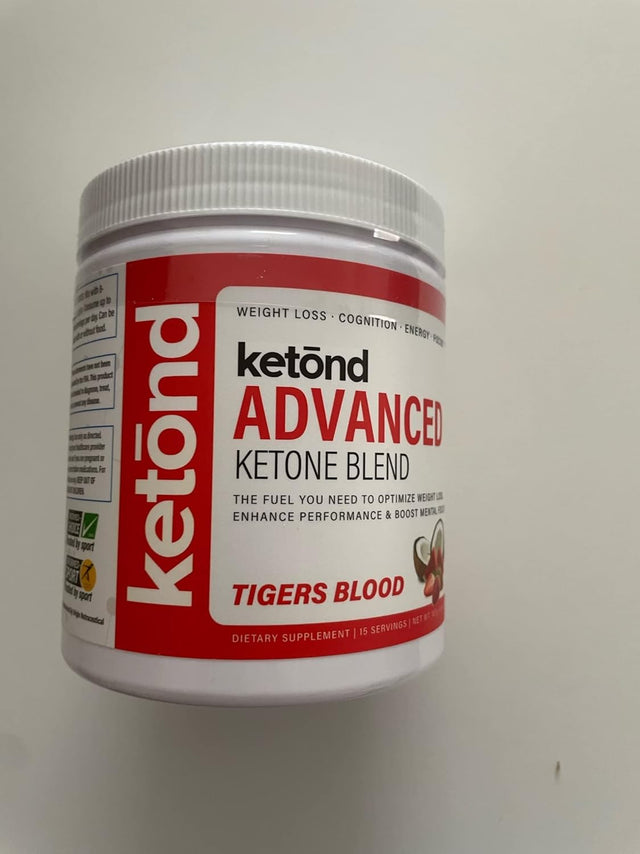 Ketond Exogenous Ketones Advanced Blend Drink Ketones for Rapid Weight Loss - Best Fuel for Energy, Mental Performance and Weight Loss - Tigers Blood (15 Servings)